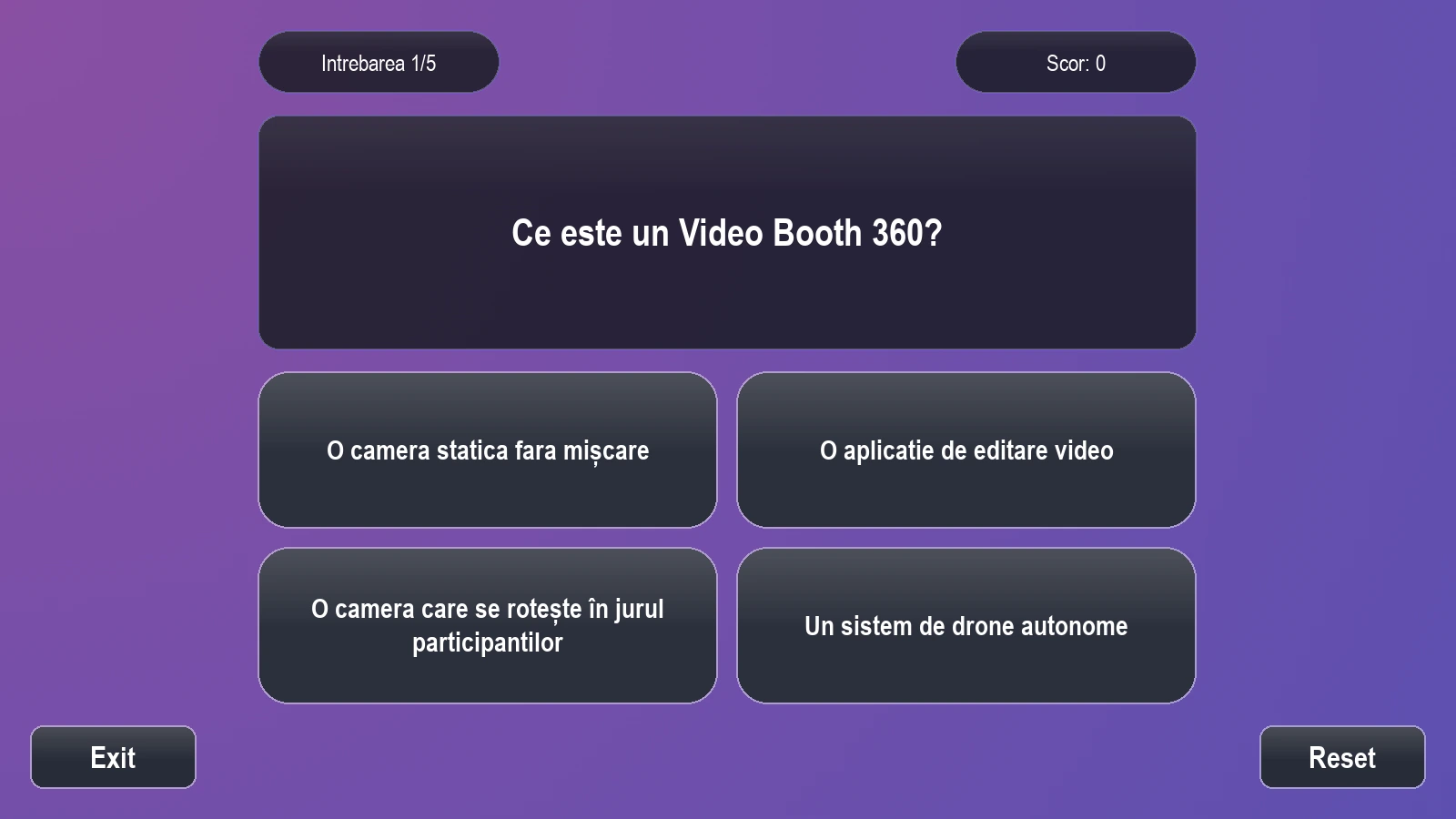 Brand Quiz — gameplay branded la eveniment corporate