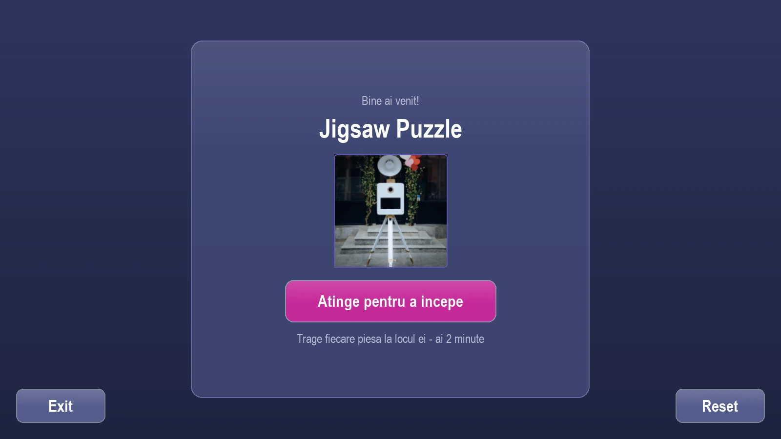 Joc interactiv Jigsaw Puzzle personalizat pentru evenimente, pe ecran touchscreen 43 inch