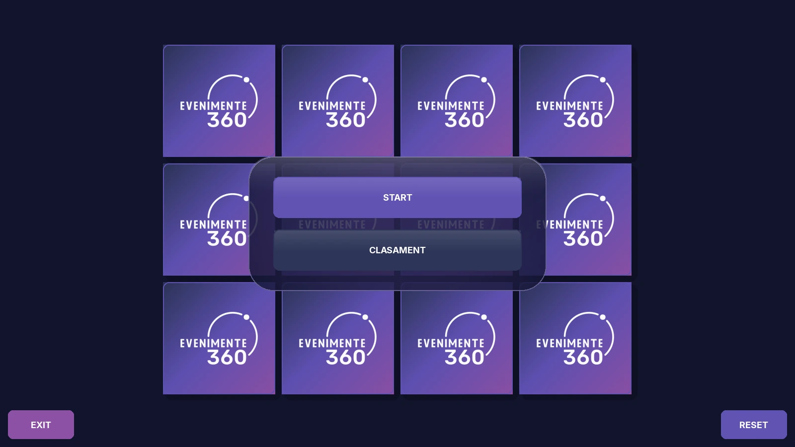 Joc interactiv Memory Game personalizat pentru evenimente, pe ecran touchscreen 43 inch