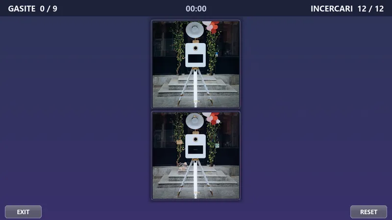 Joc interactiv Spot the Difference personalizat pentru evenimente pe touchscreen 43 inch - Evenimente360