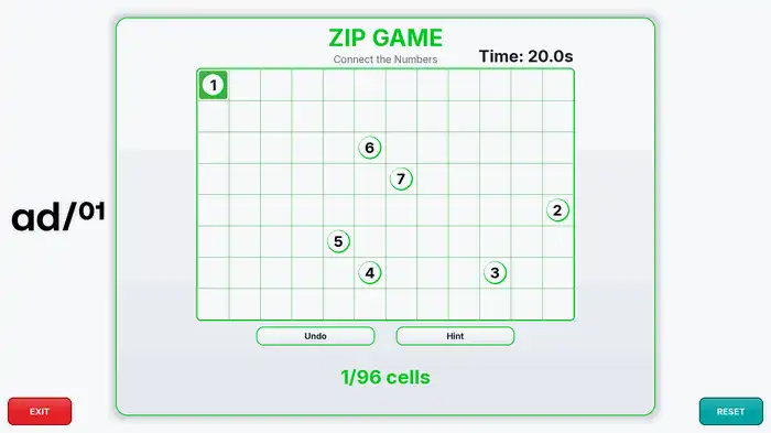 Joc interactiv Zip Game personalizat pentru evenimente pe touchscreen 43 inch - Evenimente360
