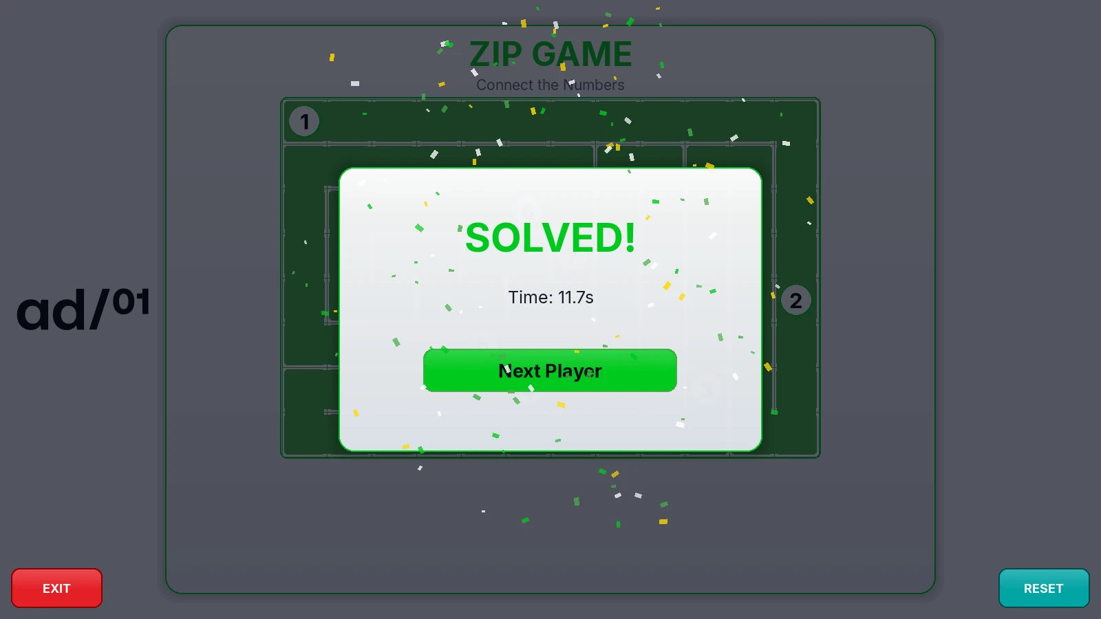 Zip Game varianta Light — joc interactiv branded pentru evenimente