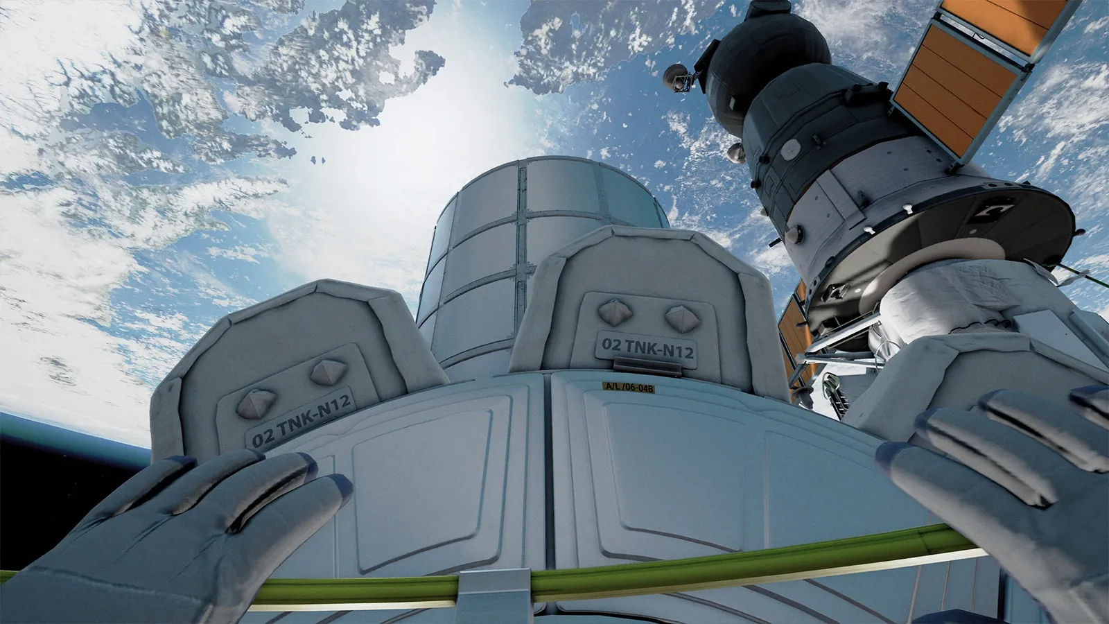 Statia Spatiala Internationala vazuta din exterior prin headset VR