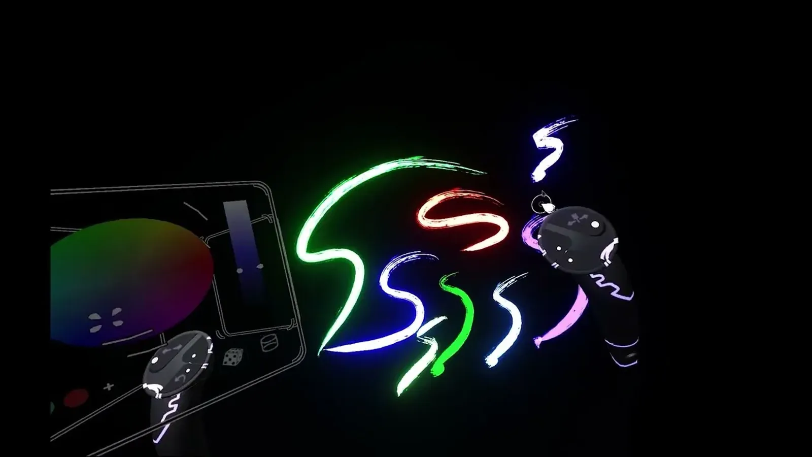 Doi participanti desenand impreuna in Multi Brush, pe headset Meta Quest 3
